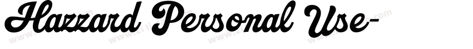 Hazzard Personal Use字体转换